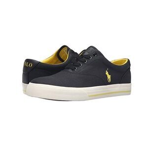 Polo Ralph Lauren Vaughn Matte Black Ripstop Sneaker Deck Shoes